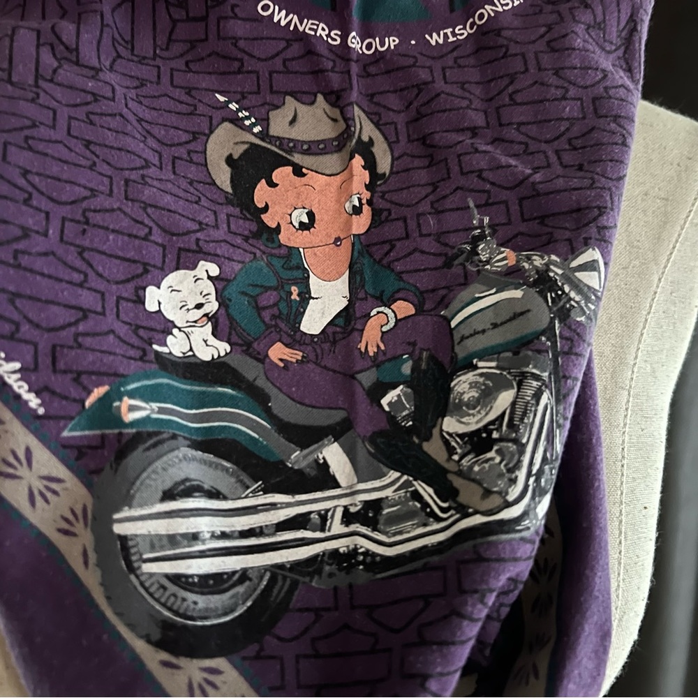 VERY RARE Vintage Harley Davidson Betty Boop Bandana